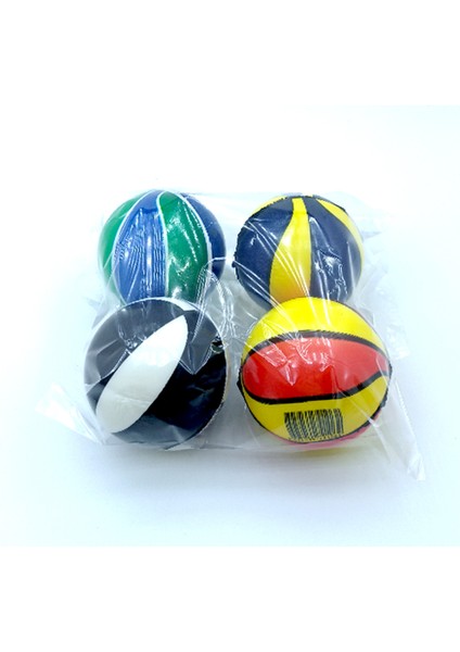 Mini Sünger Renkli Basketbol Topu 6 cm Dörtlü Paket fırsatları