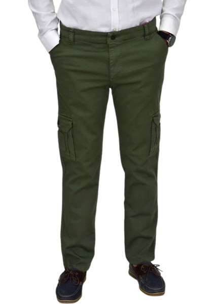 Erkek Kanvas Kargo Pantolon Regular Fit Düz Desen Pamuklu 1955 Model indirimleri