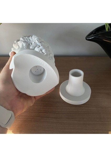 David Saksı Dekoratif David Büstü Saksı Model 20 cm Davut Heykeli Ev Ofis Dekor