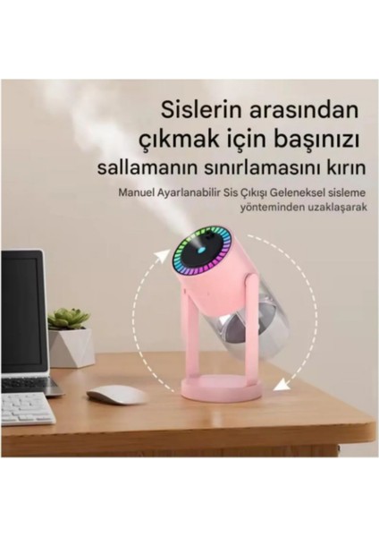 Cl28 Tavana Işık Yansıtan Gece Lambası Hava Nemlemdirici Ev Ve Araba Için Işıklı Aromaterapi