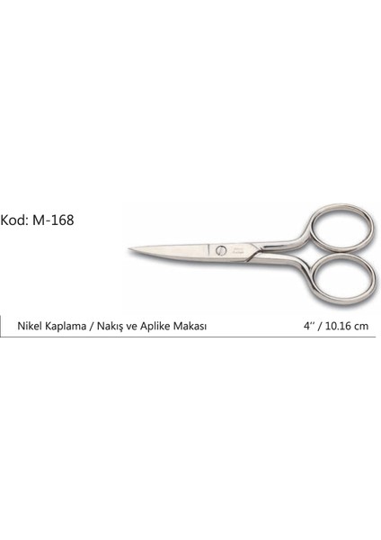 Rose Europe Kalın Nakış Makası Süper Kalite No:4 10,16 cm