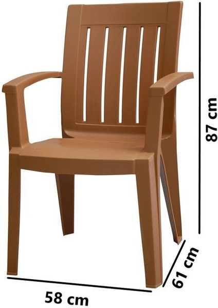 MT-GF175 Cometa Plastik Bahçe Balkon Sandalye 4'lü Set