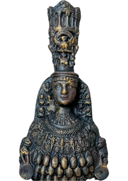 Antik Yunan Efes Artemis Tanrıçası Heykeli - Siyah - Mitolojik Bereket Simgesi, 30 cm fiyatları