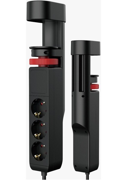 USB-C PD20W Masa Prizi – 3 Topraklı Priz + 3 USB (1×PD20W) | Şalterli, 2 m Kablo, Kablo Düzenleyici