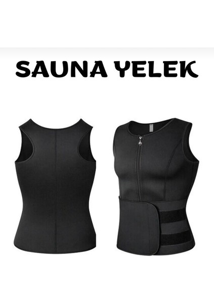 Erkek Vücut Şekillendirici Termal Yelek Korse Terleten Sıkılaştıran Fitness Egzersiz Yeleği