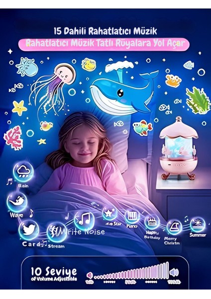 Masal Mini Gökyüzü Çocuklar Için Gece Lambası Projektör Hoparlör 12 Filmli fırsatları