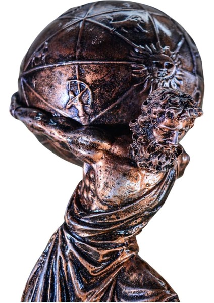 Atlas Heykeli Mitoloji Gökkubbeyi Sırtlayan Titan 32 cm modelleri