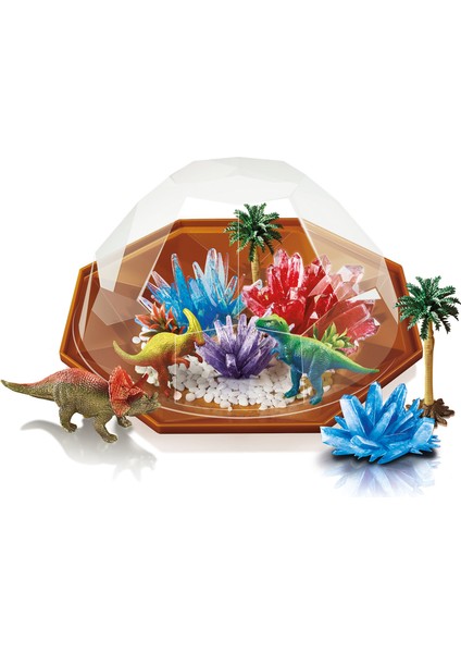 Sihirli Büyüyen Kristal - Dinozor Teraryum Seti