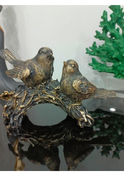 Kuş Biblo 2 Li Dal Üzerinde Kuş Biblo