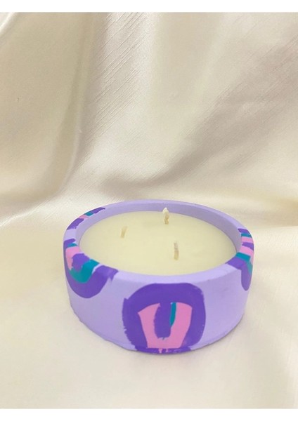 Oxhome Dekoratif Beton Mum Kokulu El Yapımı Meditasyon Mum Safran Vanilya Okyanus ve Lavanta Seçenekleriyle modelleri