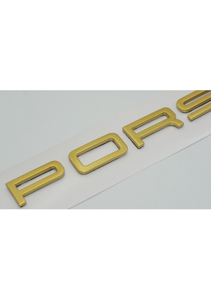 Porsche Bagaj Gold Sarı Renk Yazı Logo Arma modelleri