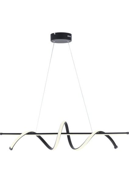 Modern Siyah Led Avize, Beyaz Işık, Salon, Mutfak, Oda, Şık Aydınlatma, Alüminyum, 70x70 fiyatları