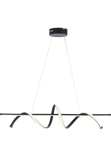 Modern Siyah Led Avize, Beyaz Işık, Salon, Mutfak, Oda, Şık Aydınlatma, Alüminyum, 70x70 modelleri