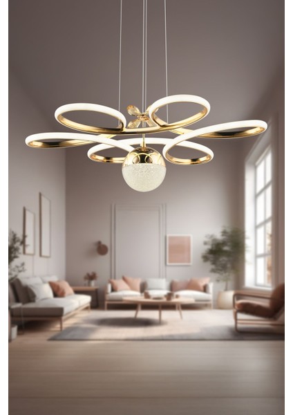 Modern Beyaz Işık Led Sarkıt Avize, Salon ve Mutfak İçin, Alüminyum Tasarım