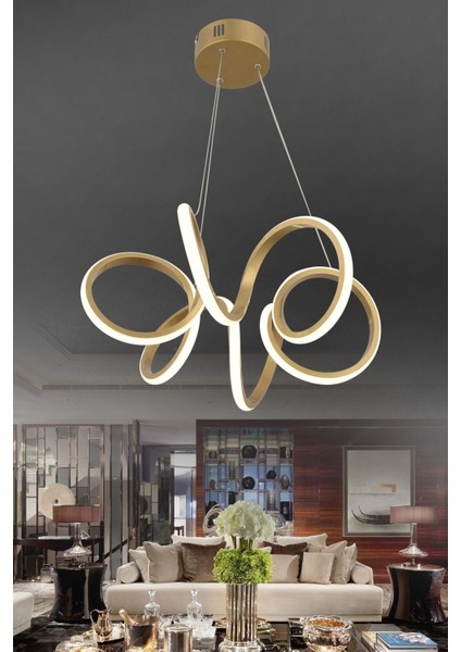 Modern Eskitme Sarkıt Avize, LED Işık, Alüminyum, 70x35, Salon, Mutfak, Oda ve Hol için