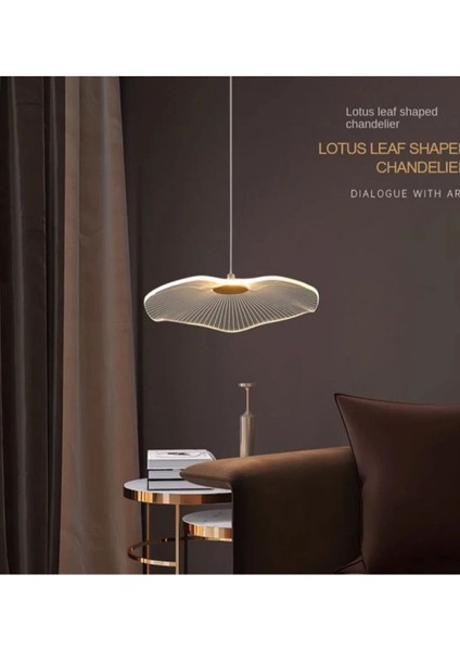 Luxury Exclusive Tekli Sarkıt LED Avize Jellyfish Gold Sarı Ledli Avize 18 cm Çap