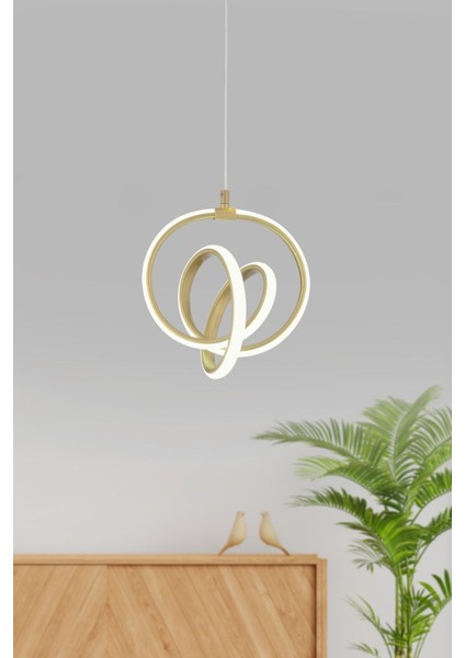 Modern Eskitme Sarkıt LED Avize, Alüminyum, 3 Başlık, 25x70, Şık ve Işıltılı Tasarım
