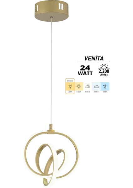Modern Eskitme Sarkıt LED Avize, Alüminyum, 3 Başlık, 25x70, Şık ve Işıltılı Tasarım