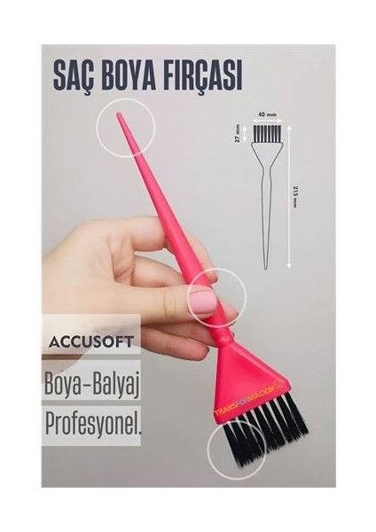 Dar Uçlu Saç Boya Fırçası Balyaj Fırçası Professional