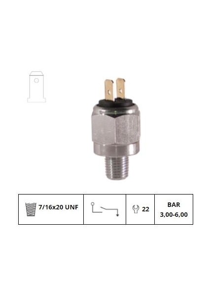 Hidrolikli Fren Müşürü (Kalın Diş) (7/16 x 20 Unf) (3.00-6.00 Bar) Peugeot J9