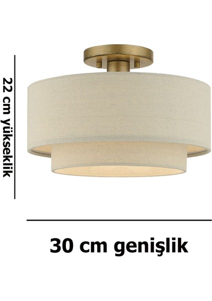 Mariposa Modern Kumaş Başlıklı Pasta Plofonyer Yatak Odası Salon Tekli Avize