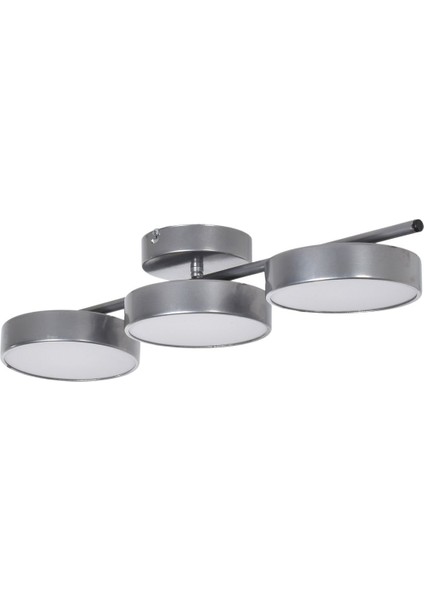 Gri Ledli 3'lü Avize, Modern Tasarım, Metal, Beyaz Işık, Salon ve Oda Aydınlatması modelleri