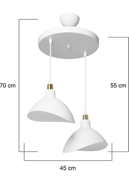 Şık Beyaz Sarkıt Avize, Çok Amaçlı, 22x60 cm, Plastik Materyal fiyatları