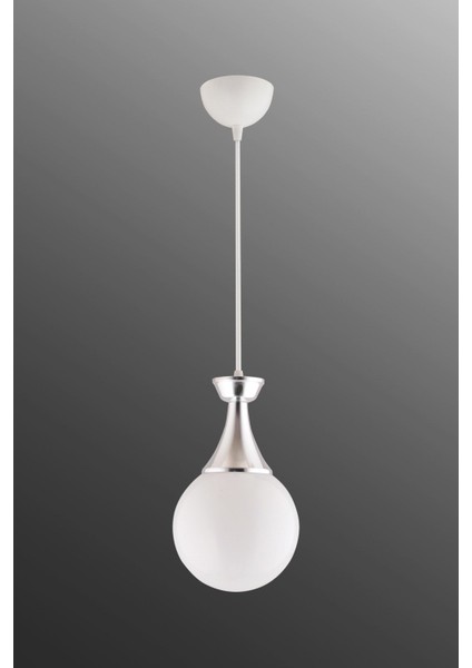 Beyaz Krom Detaylı Yuvarlak Camlı Modern Aydınlatma, 60x70 cm, şık ve parlak tasarım fırsatları