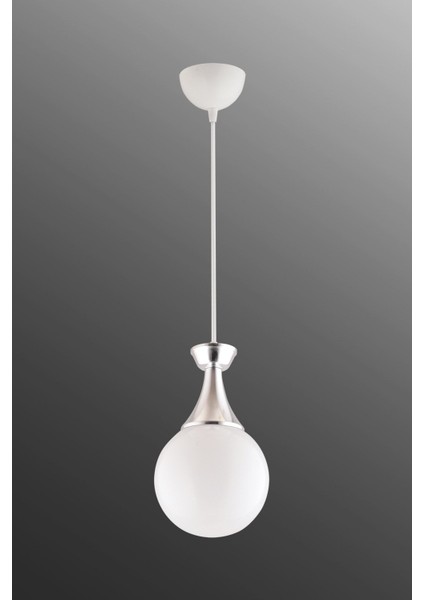 Beyaz Krom Detaylı Yuvarlak Camlı Modern Aydınlatma, 60x70 cm, şık ve parlak tasarım indirimleri