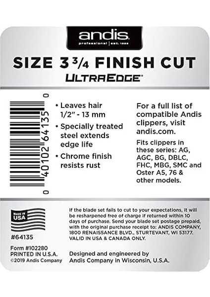 Ultraedge Makas Bıçağı 3 3/4 Fc