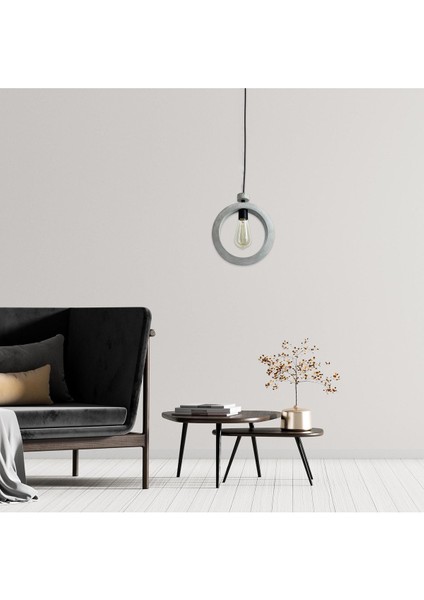 Beton Minimalist Halka Tavan Aydınlatması, İskandinav Tarzı Salon Avizesi fırsatları