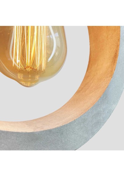 Beton Minimalist Halka Tavan Aydınlatması, İskandinav Tarzı Salon Avizesi indirimleri