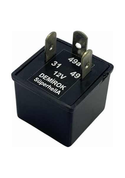 12V ELEKTRONİK FLAŞÖR 3 UÇLU (31-49a-49) (KISA TİP)