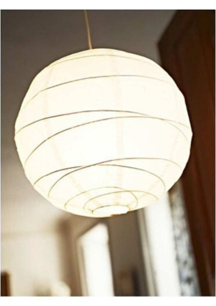 Japon tarzı kağıt feneri, 45 cm, çelik malzeme, kablo ve duy dahil, modern tasarım