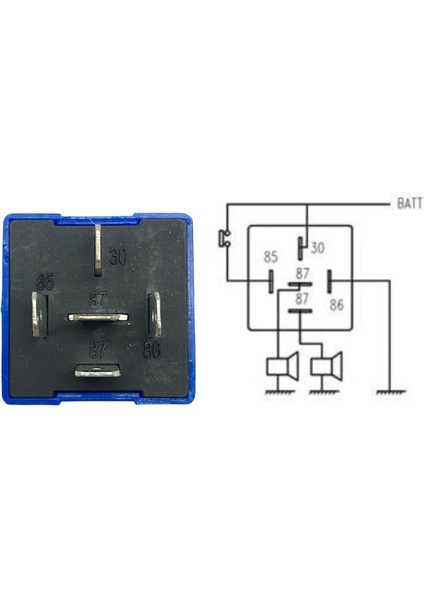 12V TİTREYEN KORNA RÖLESİ 5 UÇLU (85-30-86-87-87) modelleri