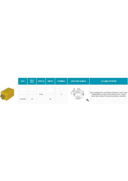 12V Iç Aydınlatma Zaman Rölesi (Tavan Lambası Geciktirme Rölesi) Unıversal indirimleri