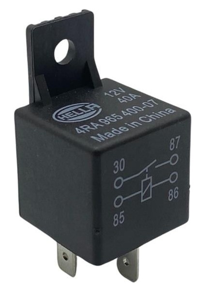 12V RÖLE 4 UÇLU 40 A (DİRENÇLİ) (TERS TİP) (30-85-86-87)