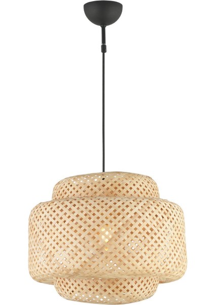 Şık Rattan Oturma Odası Avizesi, Metal Malzeme, 37x52 Boyut, Modern ve Zarif Tasarım fiyatları