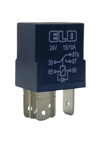 24V Röle 5 Uçlu Mikro (Çift Platin) (87A) (Diotlu)