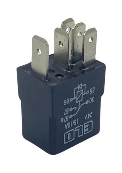 24V Röle 5 Uçlu Mikro (Çift Platin) (87A) (Diotlu)