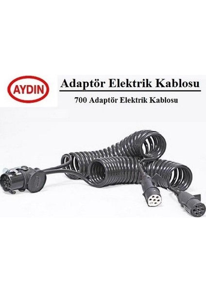 AYDIN TIR DORSE ELEKTRİK KABLOSU 7'Lİ X 2 (3'LÜ) (ADAPTÖR) (13 KABLOLU) (4.5 MT) PLS