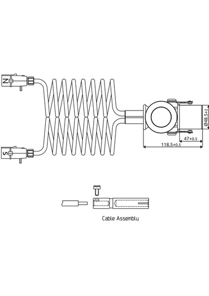 AKSA TIR DORSE ELEKTRİK KABLOSU 7'Lİ X 2 (3'LÜ) (ADAPTÖR) (15 KABLOLU) (4.5 MT) PLS FİŞLİ