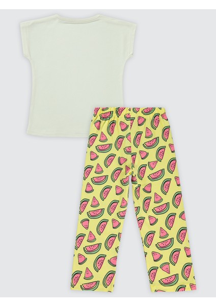Kız Çocuk Pijama Takımı 2-5 Yaş Açık Sarı fiyatları