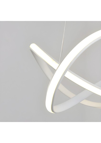 Sonsuzluk Model Tekli Sarkıt LED Beyaz Işık Ultra Power LED Avize Salon Mutfak Oda Hol Ledli Avize