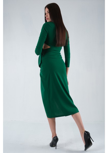 Zümrüt Yırtmaçlı Tokalı Elbise 0104025.123 fırsatları