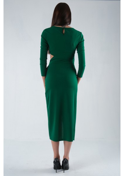 Zümrüt Yırtmaçlı Tokalı Elbise 0104025.123 indirimleri