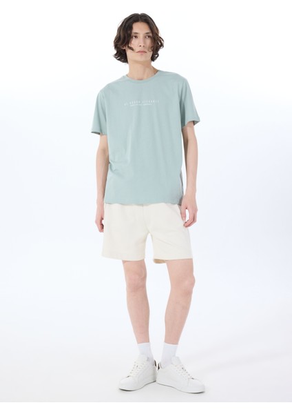 Bisiklet Yaka Baskılı Yeşil Erkek T-Shirt M5SM-TST1306 fiyatları