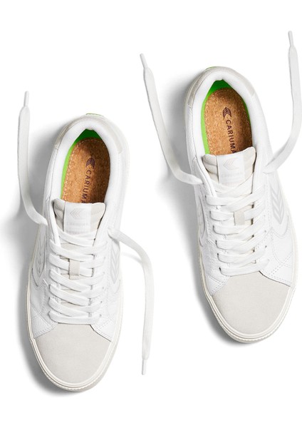 411304W50M-SALVAS Premium Leather V Beyaz Erkek Deri Lifestyle Ayakkabı modelleri