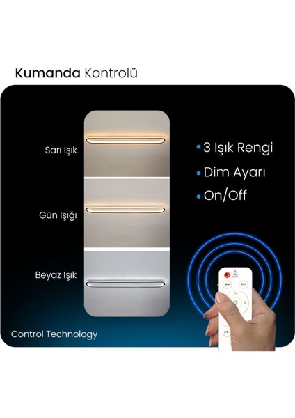 Antrasit Oval 120 x 16 cm Kumandalı,dimli 3 Işık Rengi, LED Tavan Lambası, Avize, Modern Aydınlatma