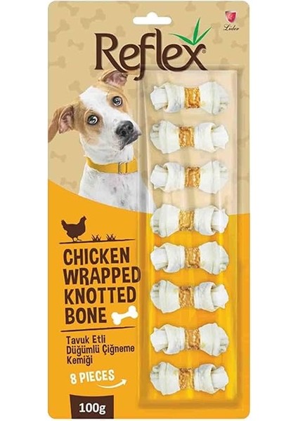 Reflex Tavuk Etli Çift Düğüm Kemik 8'li 100 G